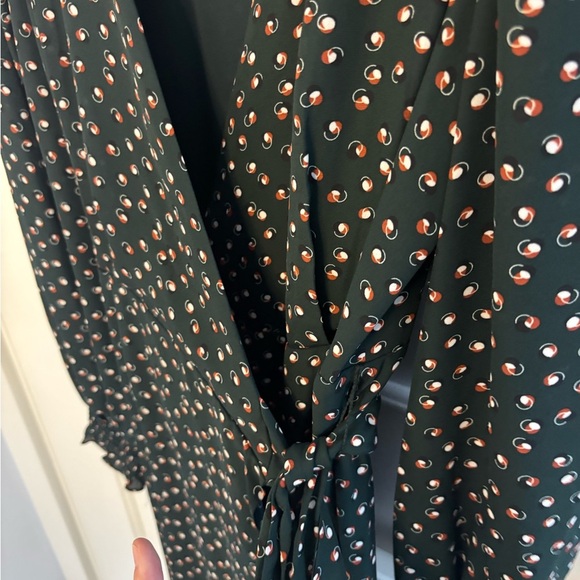 Max Studio Green Wrap Dress - Picture 4 of 8